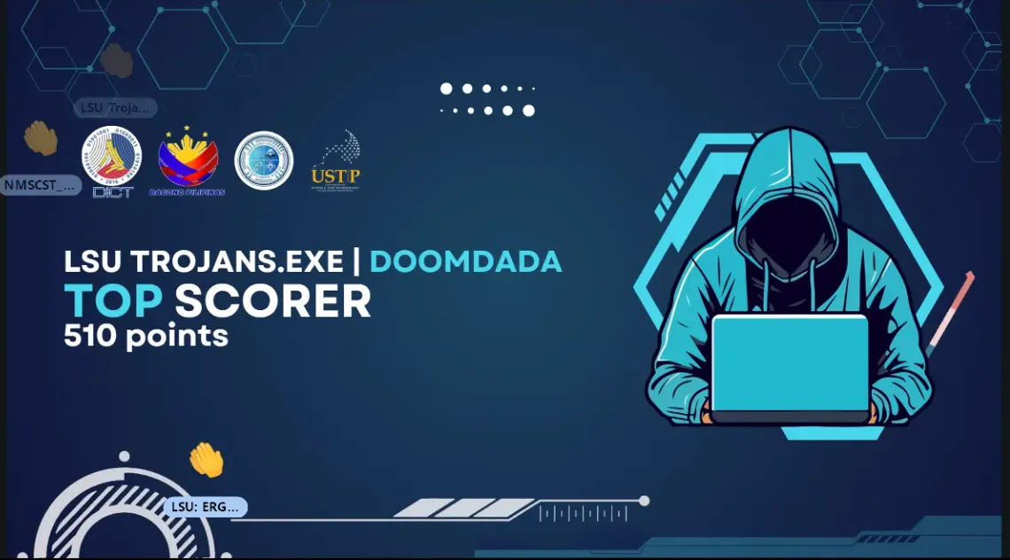 Top scorer — 510 pts, competing as DOOMDADA for LSU_TROJANS.EXE